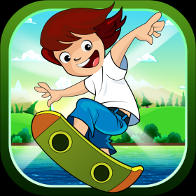 couverture jeu vidéo Défi Passez la frontière gonflable FREE- un jeu de Surfer Hoverboard