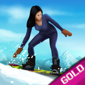 couverture jeu vidéo Descente de montagne en surf de neige : une course en hiver - édition gold