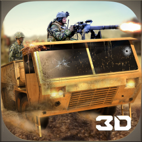 couverture jeu vidéo Désert guerre militaire simulateur de camion 3D