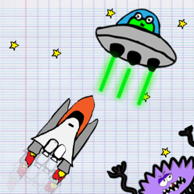 couverture jeu vidéo Doodle Galaxies - Doodle Shoot em Up action