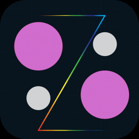 couverture jeu vidéo Draw neon colored dots