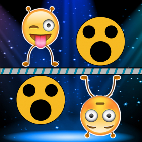 couverture jeu vidéo Emoji Monster Pop Jump avoid the dodging smiley balls