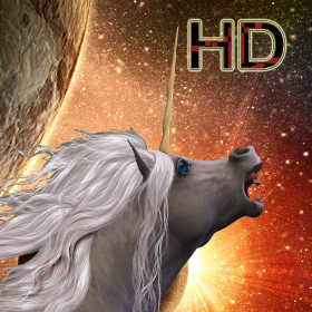 couverture jeu vidéo Espace de dragon attaque licorne flamme - Wyvern mortelle chasse au pegasus 3D
