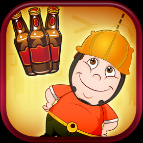 couverture jeu vidéo Fatty Boy Beer Bottle Bonanza - Construction Site Puzzle Arcade Game FULL By Animal Clown