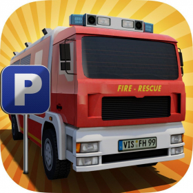 couverture jeu vidéo Fire Truck Rescue Parking Simulator : Crazy Emergency Driving Mission 3D FREE
