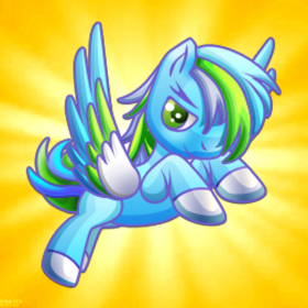 couverture jeu vidéo Flappy Blue Unicorn Attack: Pretty Pet Fly-ing Pony Bird Adventure Game