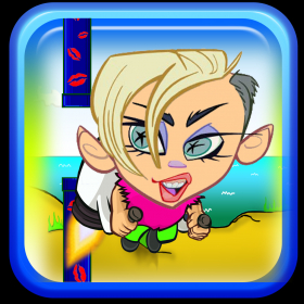 couverture jeu vidéo Flappy Jetpack - Miley Cyrus edition