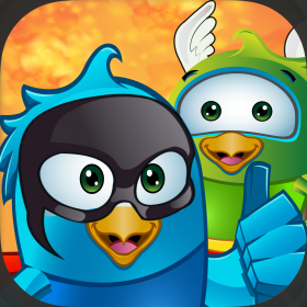 couverture jeu vidéo Flux d'oiseaux superhero - Jeu video gratuit (Superhero Birds Flow - Match Two Puzzle Game)