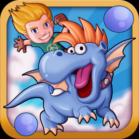 couverture jeu vidéo Flying Bubble Dragons : A Fun Dash out of the Blue Diamond Kingdom - Free Mobile Edition for iPhone &amp; iPad