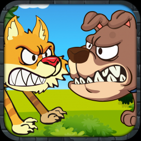 couverture jeu vidéo Fuite rapide des chats astucieux – Course de chiens bêtes et furieux payé