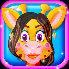 couverture jeu vidéo Girafe de bébé Salon - animal libre jeu de relooking pour les jeunes garçons et les jeunes filles