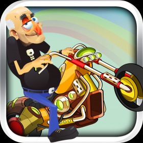 couverture jeu vidéo Grand-papa vilain sur une moto