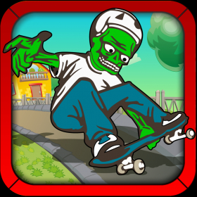 couverture jeu vidéo Incroyable zombie skateur déchiqueté PAID - dangereux skateur extrême de rue et d’autoroute