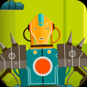 couverture jeu vidéo Invasion de robots sauteurs – Défi de fuite aux lacements de fer payé