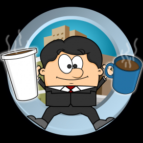 couverture jeu vidéo Java Jump Rush PRO – Clumsy Coffee World Office with Cartoon Boss Jerk by Uber Zany