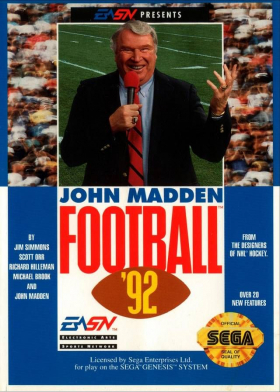 couverture jeu vidéo John Madden Football &#039;92
