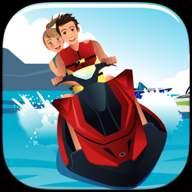 couverture jeu vidéo Joyeuse Ballade en Jet Ski - Embouteillage de Surfeurs des Vagues à Grande Vitesse