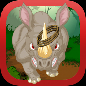 couverture jeu vidéo Jungle Safari Fun Friendly Rhinoceros Ring Toss & Catch