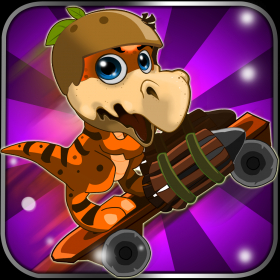 couverture jeu vidéo Jurassic Dark PRO – Cute Dinosaur Dash on a Surfer Skateboard by Uber Zany