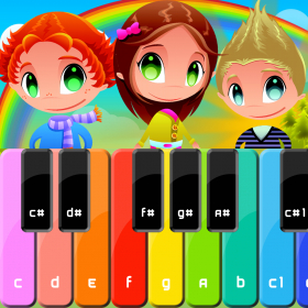 couverture jeu vidéo Kids Piano - learn to play nursery, preschool, children songs from music sheets on many intruments