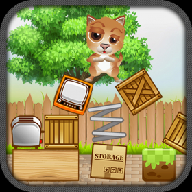 couverture jeu vidéo Kitty Cat Drop Rescue Physics Puzzle Logic Game