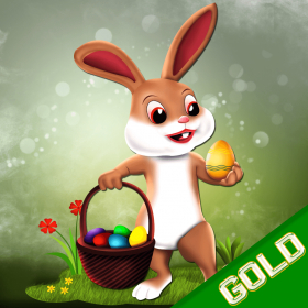 couverture jeu vidéo La Chasse au Trésor de Pâques: Le Lapin qui doit Ramasser les Oeufs en Sautant - Édition Gold