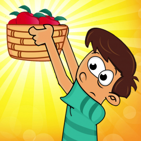 couverture jeu vidéo Lancer panier vendeur de fruits - Jeu collecte pression récolte ferme