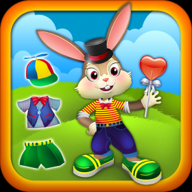couverture jeu vidéo Lapin Mignon Lapin Gonflable - S'habiller Jeu Pour Enfants - Annonce Gratuite