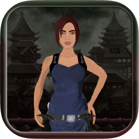 couverture jeu vidéo Lara payé par un étonnant toit Assassin Ninja - collectionneur de pièces et de la criminalité Buster