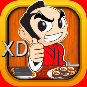 couverture jeu vidéo Le Samourï Ninja Chef de Sushis XD - Jeu Éclatant de Coupes Extrêmes