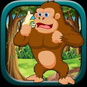 couverture jeu vidéo Le saut en folie de la super banane - Un gorille frénésie alimentaire simulateur Aventure
