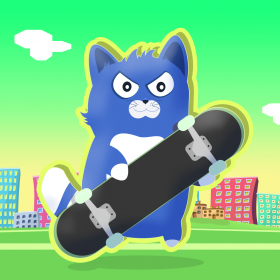 couverture jeu vidéo Little Kitty on a skateboard , the cat skate simulator - GOLD