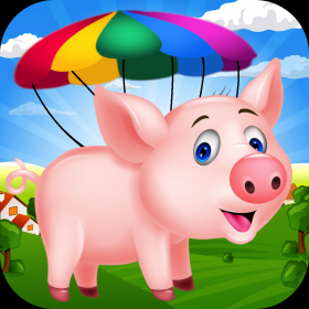 couverture jeu vidéo Little Piggy - Oink Oink - Porcs Sport Parachute Glide!