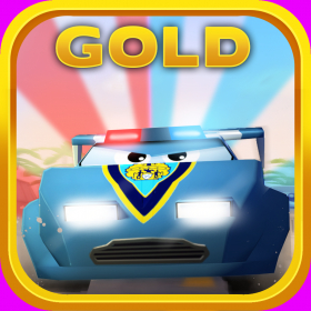 couverture jeu vidéo Little Police Car in Action Gold: 3D Driving Game for Kids with Cute Graphics