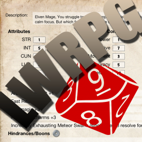couverture jeu vidéo LWRPG Character Sheet
