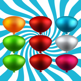 couverture jeu vidéo match 3 balloons game - fun removing groups of balloons of the same color