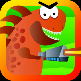 couverture jeu vidéo Mega Dino Wars gratuit - Crush Angry dinosaures minuscules!