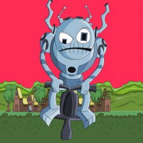 couverture jeu vidéo méga nerveux monstre extrême - Pogo Jumper