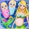 couverture jeu vidéo Mermaid jumeaux nouveau-nés Puériculture - Filles Jeux Gratuits