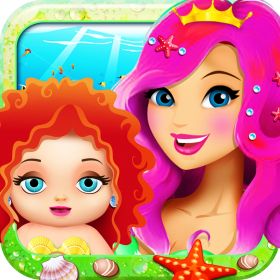 couverture jeu vidéo Mermaid's New Baby Games - little doctor clinic dress-up and make-over simulator