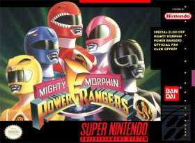 couverture jeu vidéo Mighty Morphin Power Rangers