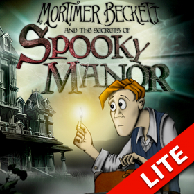couverture jeu vidéo Mortimer Beckett and the Secrets of Spooky Manor for iPad LITE
