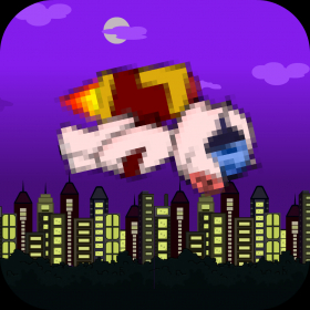 couverture jeu vidéo Mr. bouncy Jetpig space rocket flap flyer- a tiny bacon wings flappy pig