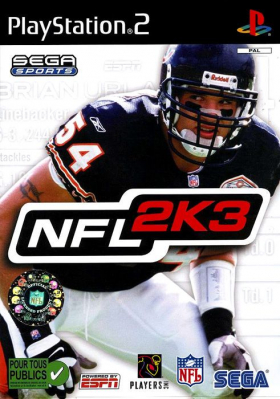 couverture jeu vidéo NFL 2K3