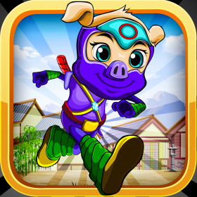 couverture jeu vidéo Ninja Pig Run HD Game Free