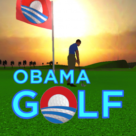 couverture jeu vidéo Obama Golf Around The World - Fly Worldwide Golfing on the Tax Payer Dime