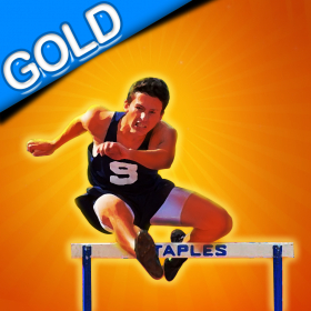 couverture jeu vidéo obstacle racing sport champion: le courir et sauter gagnants trophée - gold edition