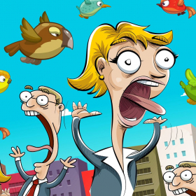 couverture jeu vidéo Oiseaux Ville Battle Panic Attack - GRATUIT Airborne Hysteria TD jeu