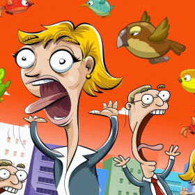 couverture jeu vidéo Oiseaux Ville Battle Panic Attack - PRO Airborne Hysteria TD jeu