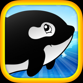 couverture jeu vidéo Olly the Orca FREE - Dash this mighty whale full with evil fish!